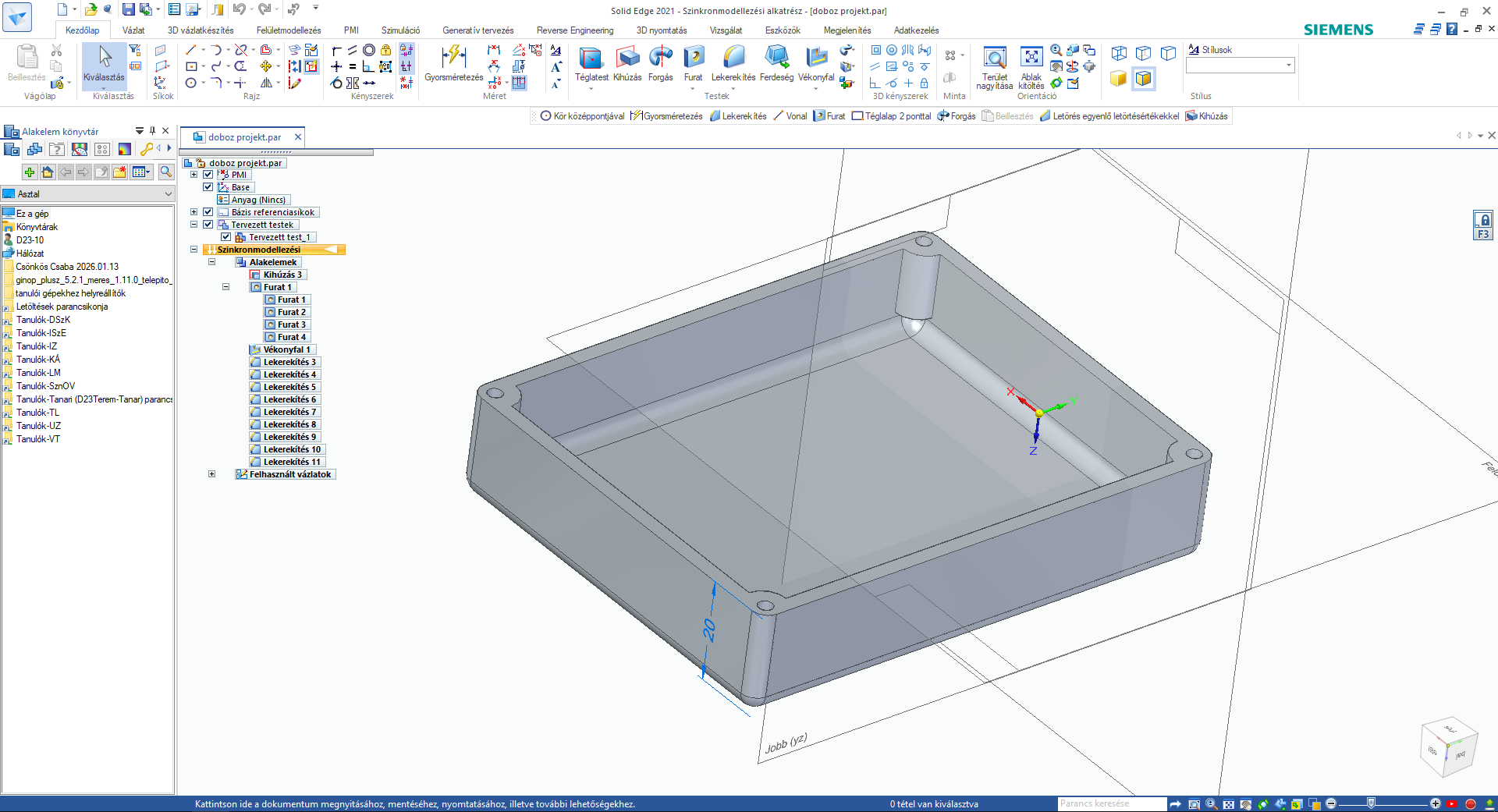 Doboz 3D modell
